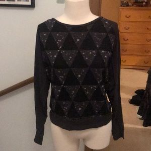 Black triangle long sleeve top by Pink